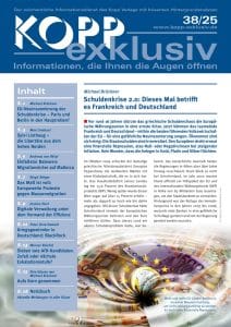 Vor rund 16 Jahren stürzte das griechische Schuldenchaos die Europäische Währungsunion in eine ernste Krise. Jetzt könnten das taumelnde Frankreich und Deutschland – mithin die beiden führenden Volkswirtschaften der EU – für eine gefährliche Neuinszenierung sorgen. Ökonomen sind sich einig: Die Staatsschulden sind irreversibel. Den Europäern droht erneut eine finanzielle Repression, also Null- oder Negativzinsen bei steigender Inflation. Kein Wunder, dass die Anleger in Gold, Platin und Silber flüchten.