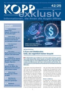 Die Digitalwährungen Stablecoin und E-Euro haben manches gemeinsam. Unter anderem dies: Keiner braucht sie wirklich. Denn letztlich sind es Fiatwährungen im neuen (digitalen) Gewand. Aber es gibt auch Unterschiede: Die EZB bekommt den E-Euro nicht pünktlich auf die Reihe. Derweil verdienen US-amerikanische Finanzkonzerne mit Stablecoins bereits Milliarden.